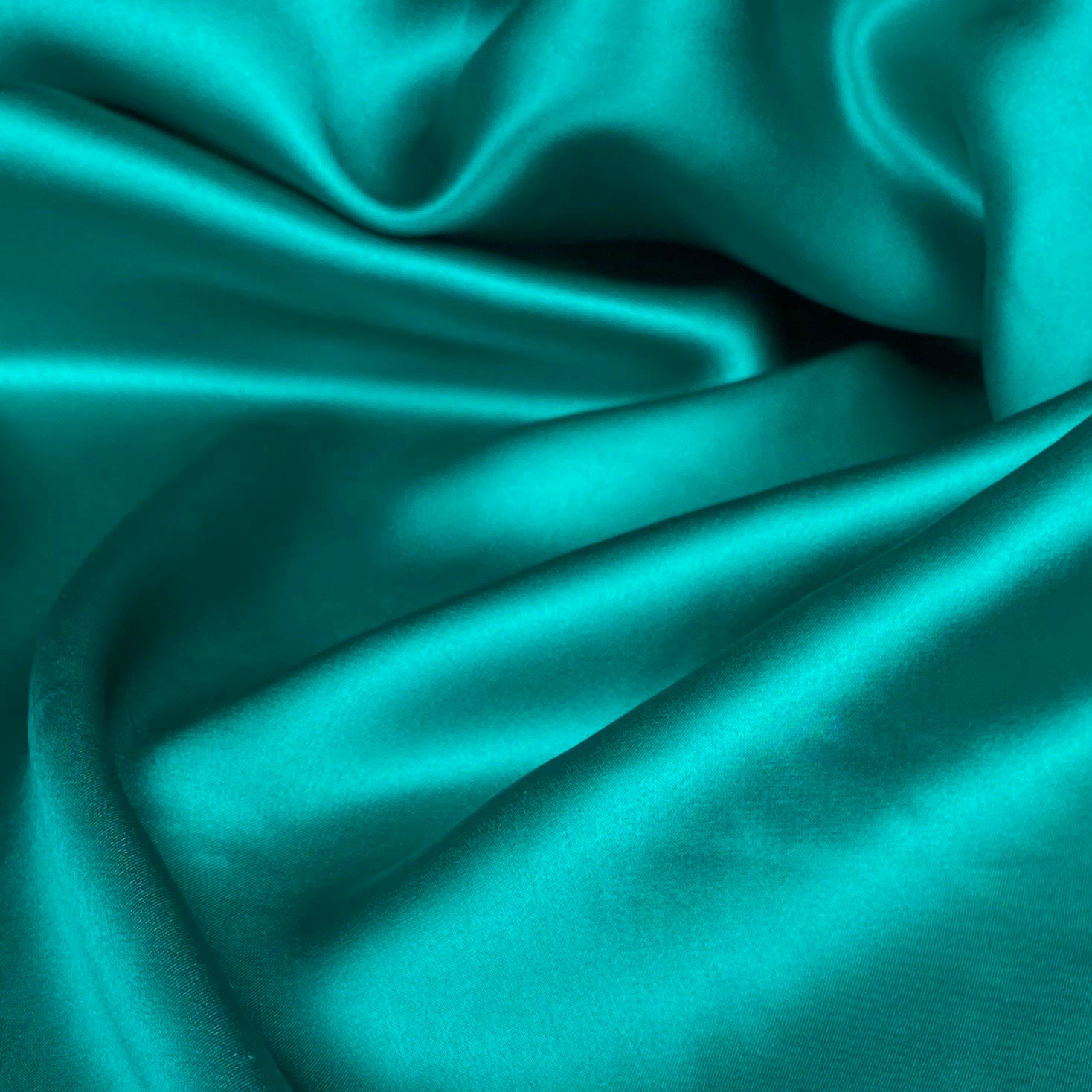 Mulberry Silk Charmeuse Satin - Bright Peacock