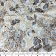 Floral Printed Stretch Lace - Beige