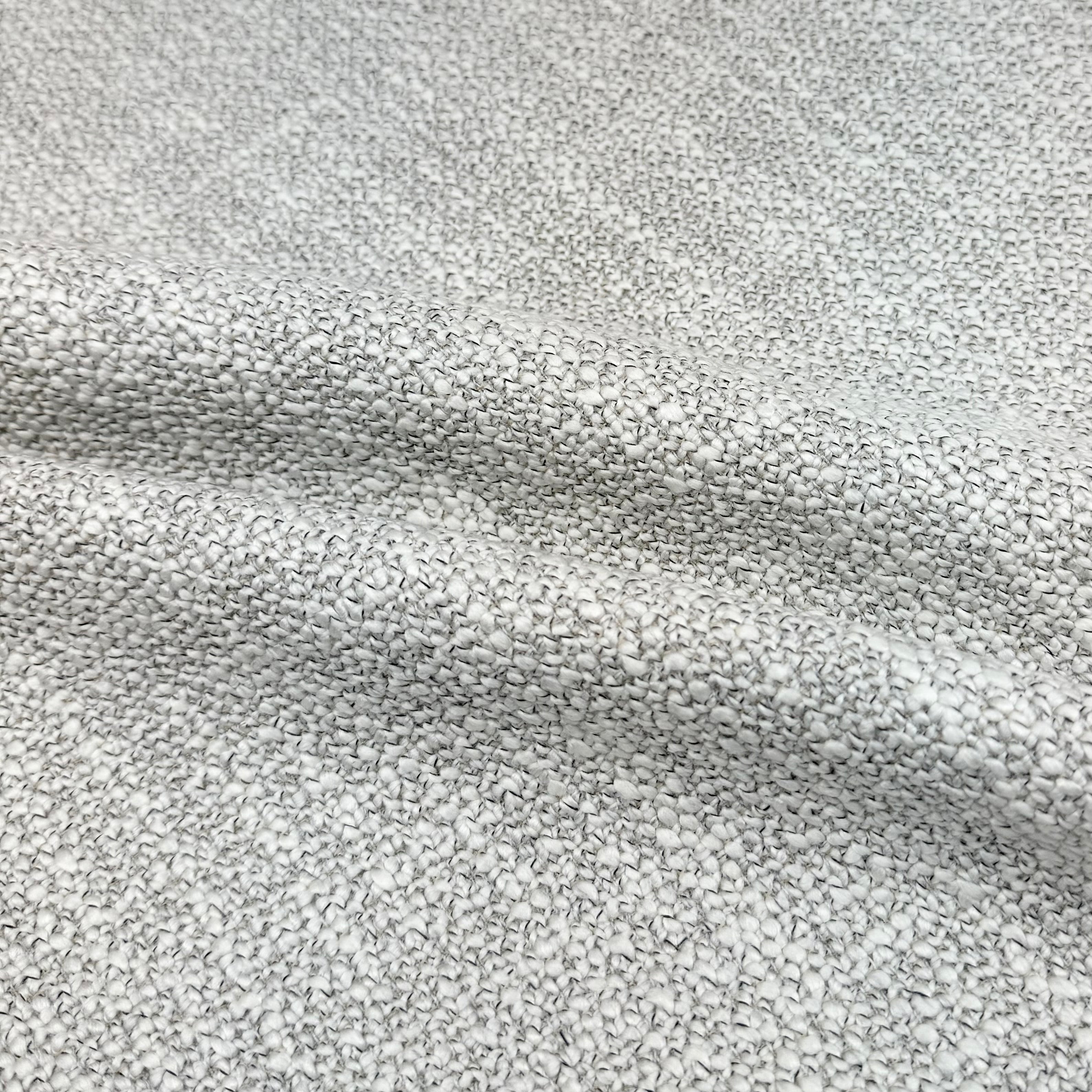 Boucle Upholstery Remnant  - White/Black