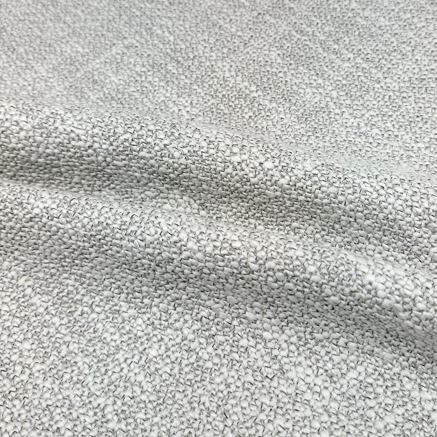 Boucle Upholstery Remnant  - White/Black
