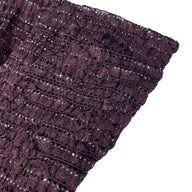 Stretch Floral Lace - Purple/Silver Glitter