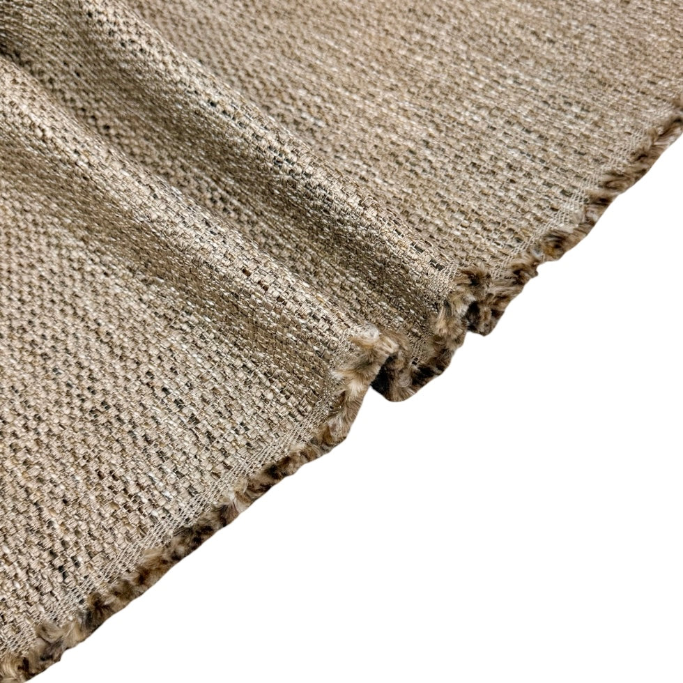 Woven Upholstery Remnant - Beige/Taupe/Ivory