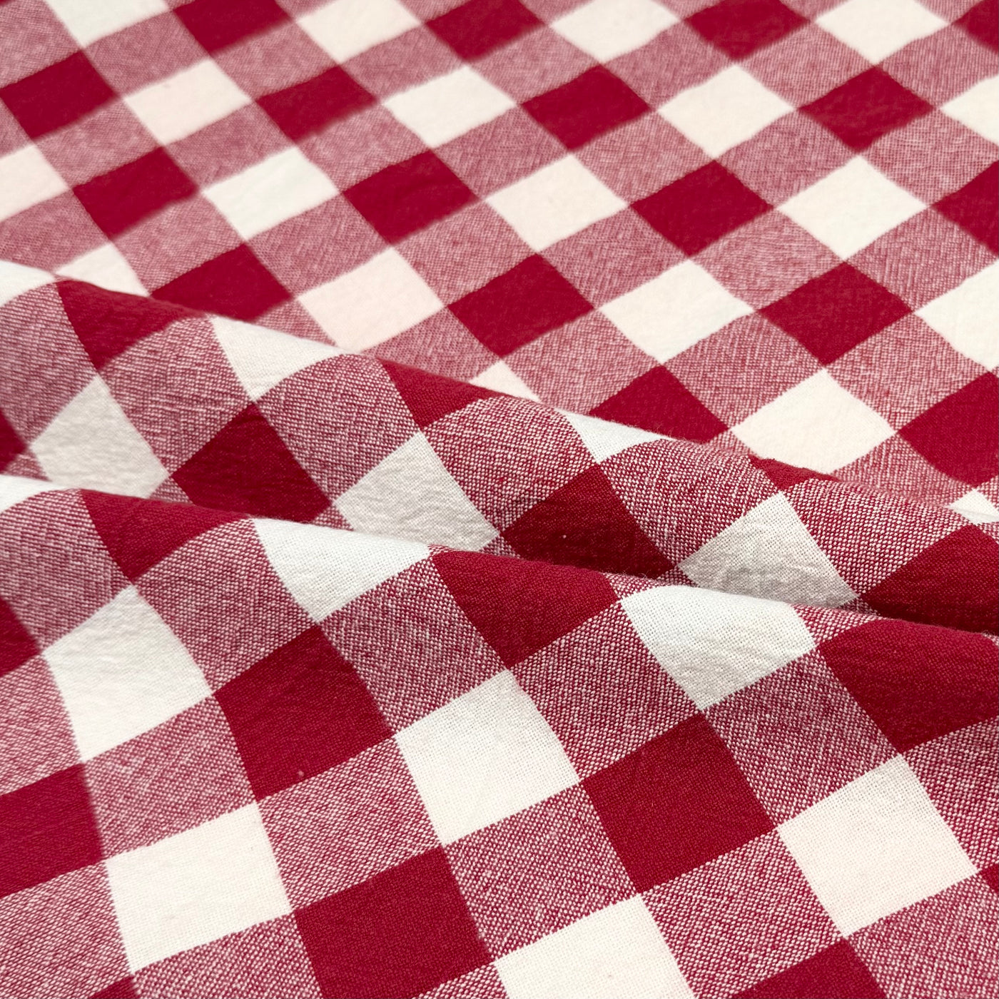 Checkered Organic Cotton - Red/Ivory