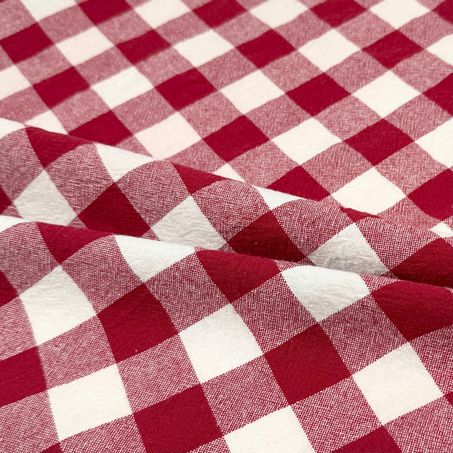 Checkered Organic Cotton - Red/Ivory