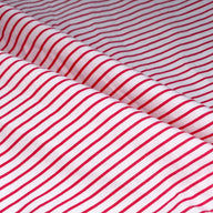 Striped Printed Cotton - White/Red