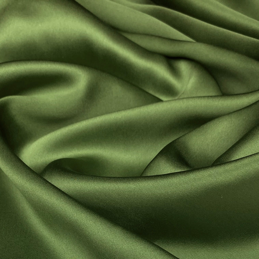 Mulberry Silk Charmeuse Satin - Green