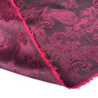 Two Tone Paisley Jacquard Lining - Pink/Black