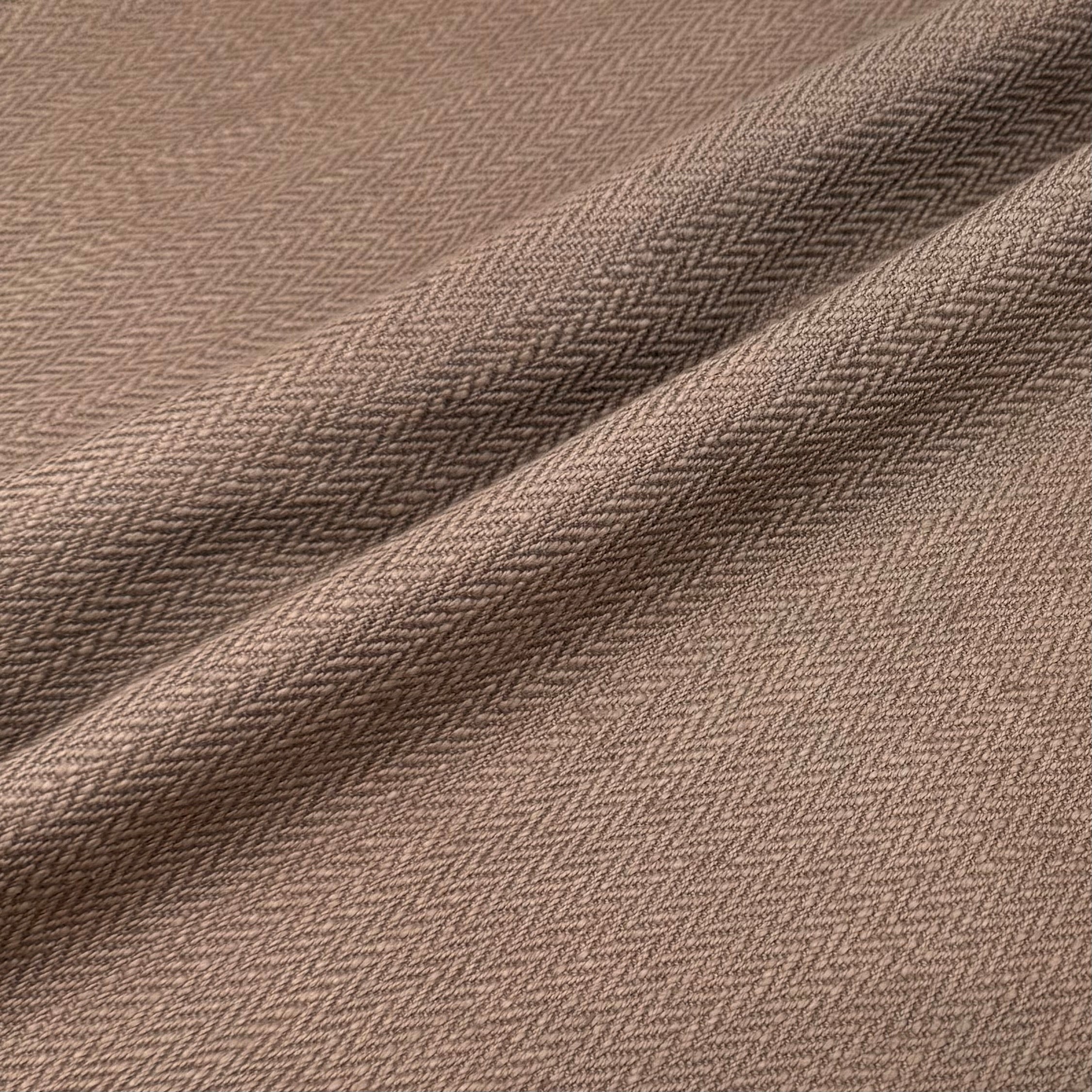 Woven Herringbone Upholstery Remnant - Taupe