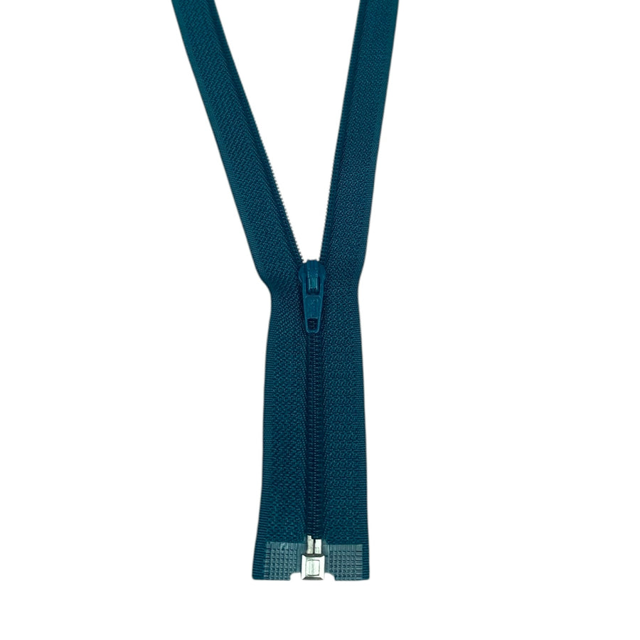 Opened-End Nylon Coil 11” Zipper - Teal Blue