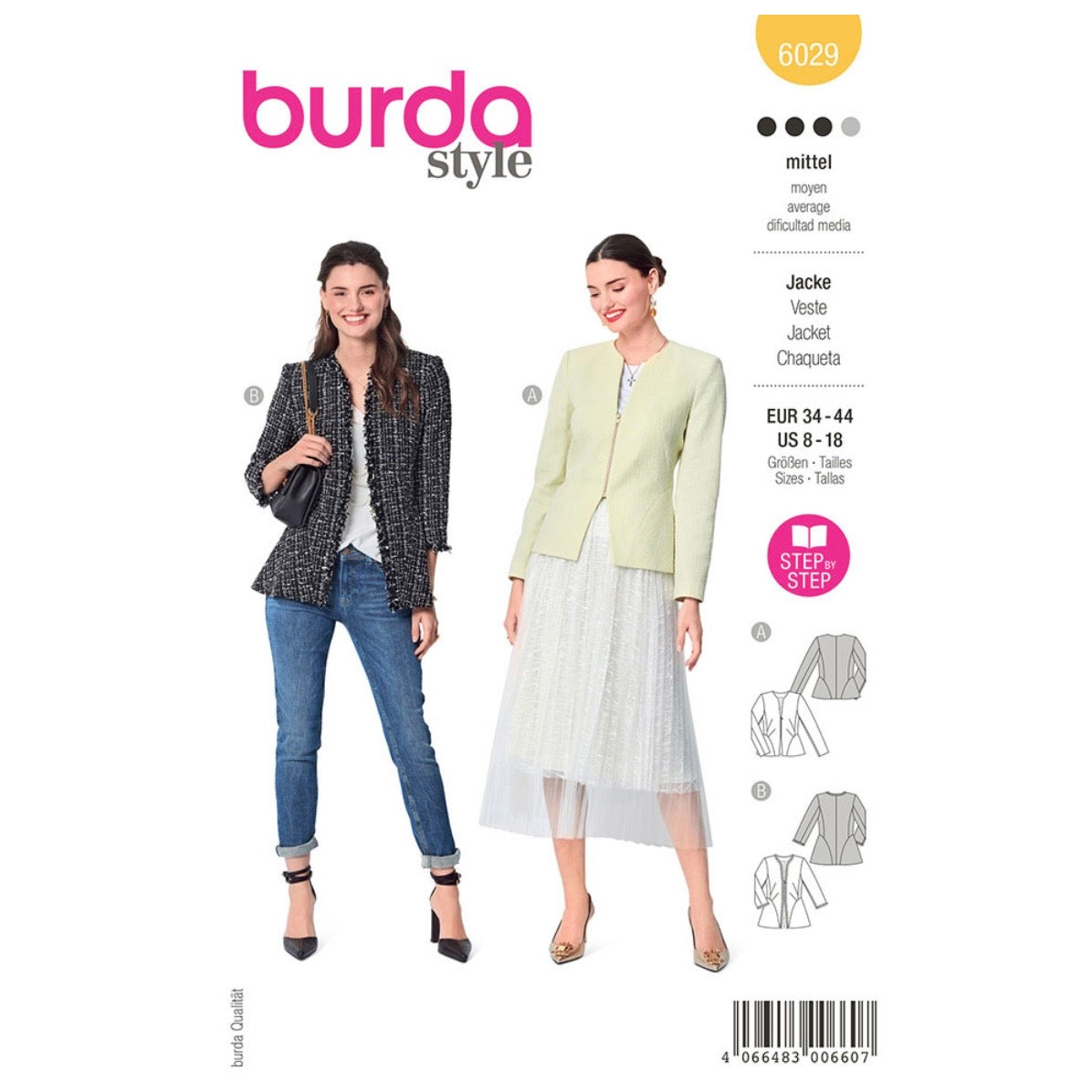 Burda Style 6029 - Jacket Sewing Pattern