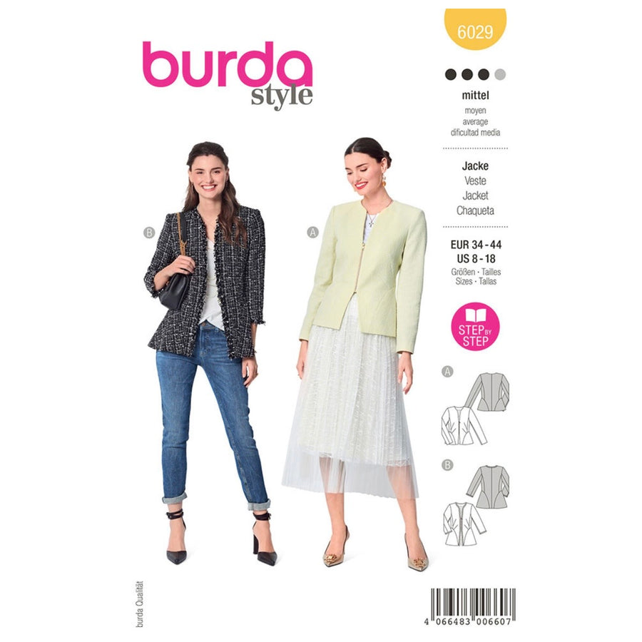 Burda Style 6029 - Jacket Sewing Pattern