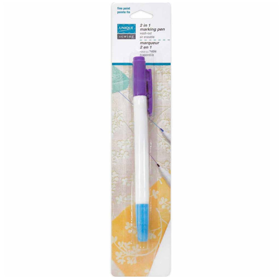Dual-Tip Wash-out/Air Erasable Marking Pen