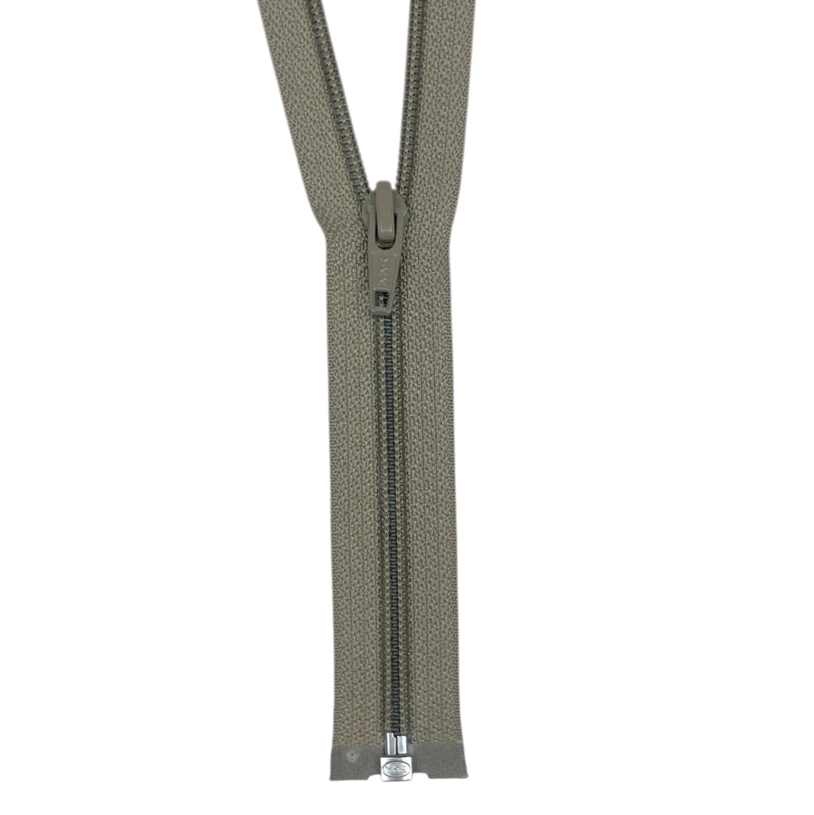 Opened-End Nylon Coil 14” YKK Zipper - Taupe