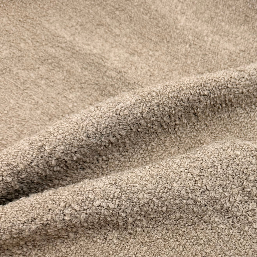 Boucle Wool Upholstery Remnant - Light Brown
