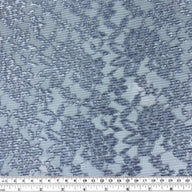 Pleated Floral Embroidered Lace - Grey