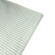 Striped Printed Cotton - White/Green