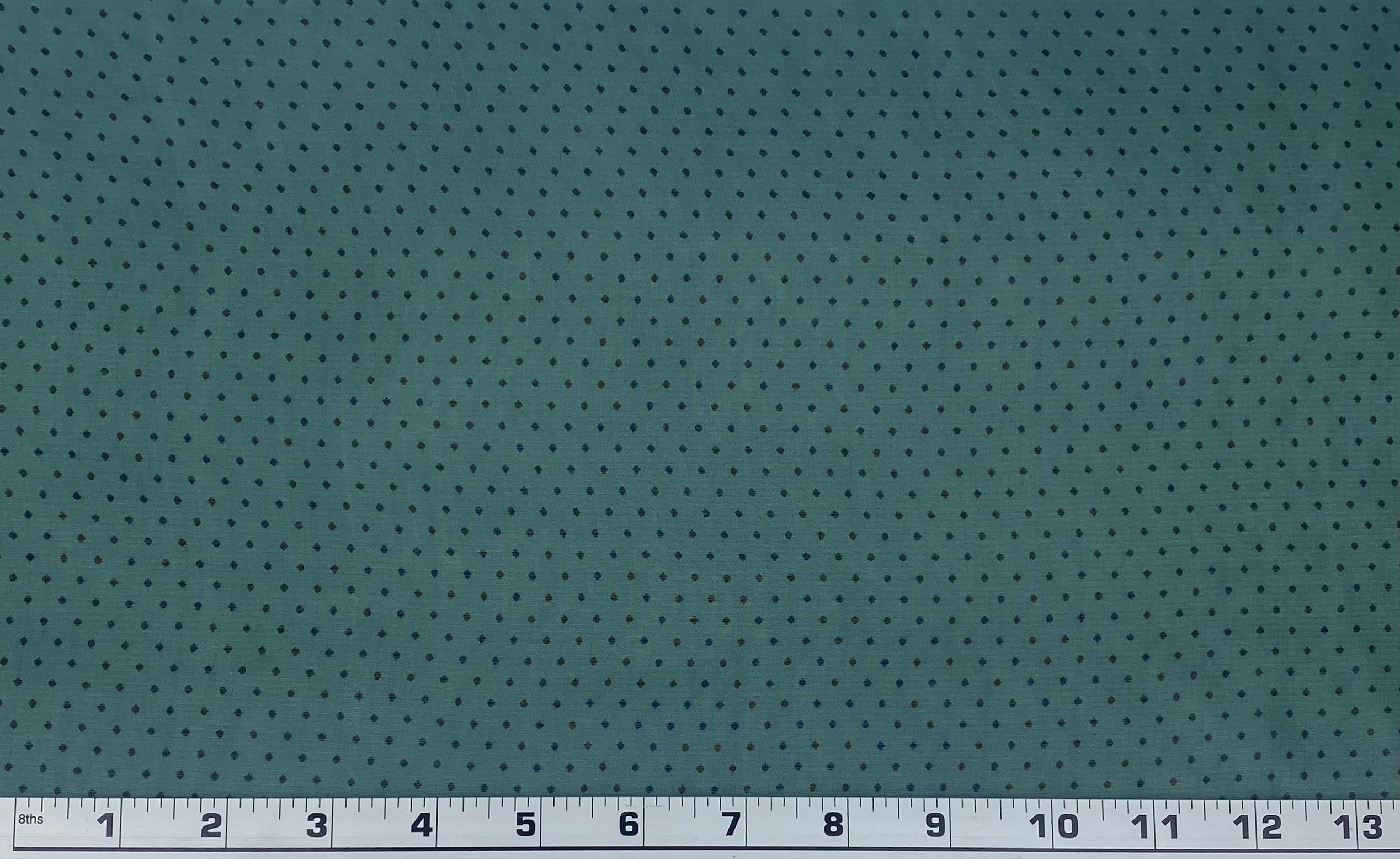 Diamond Polka Dot Polyester Georgette - Green/Black