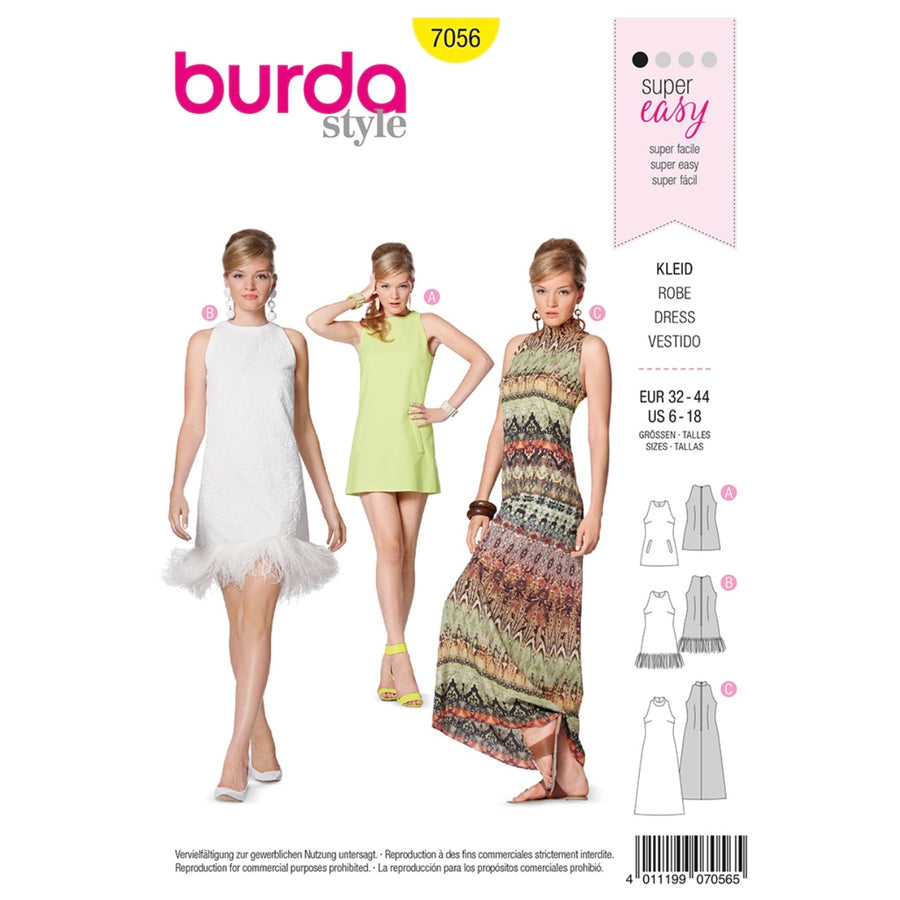 Dress Sewing Pattern - Burda Style 7056