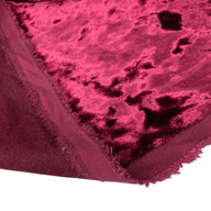 Crushed Velvet Upholstery - Designer Remnant - Red