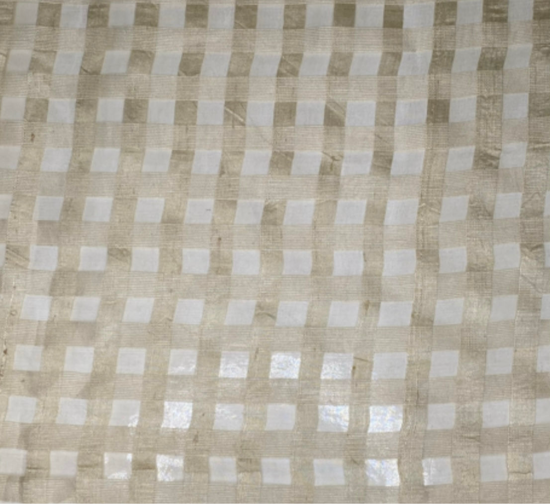 Plaid Silk Organza - Gold