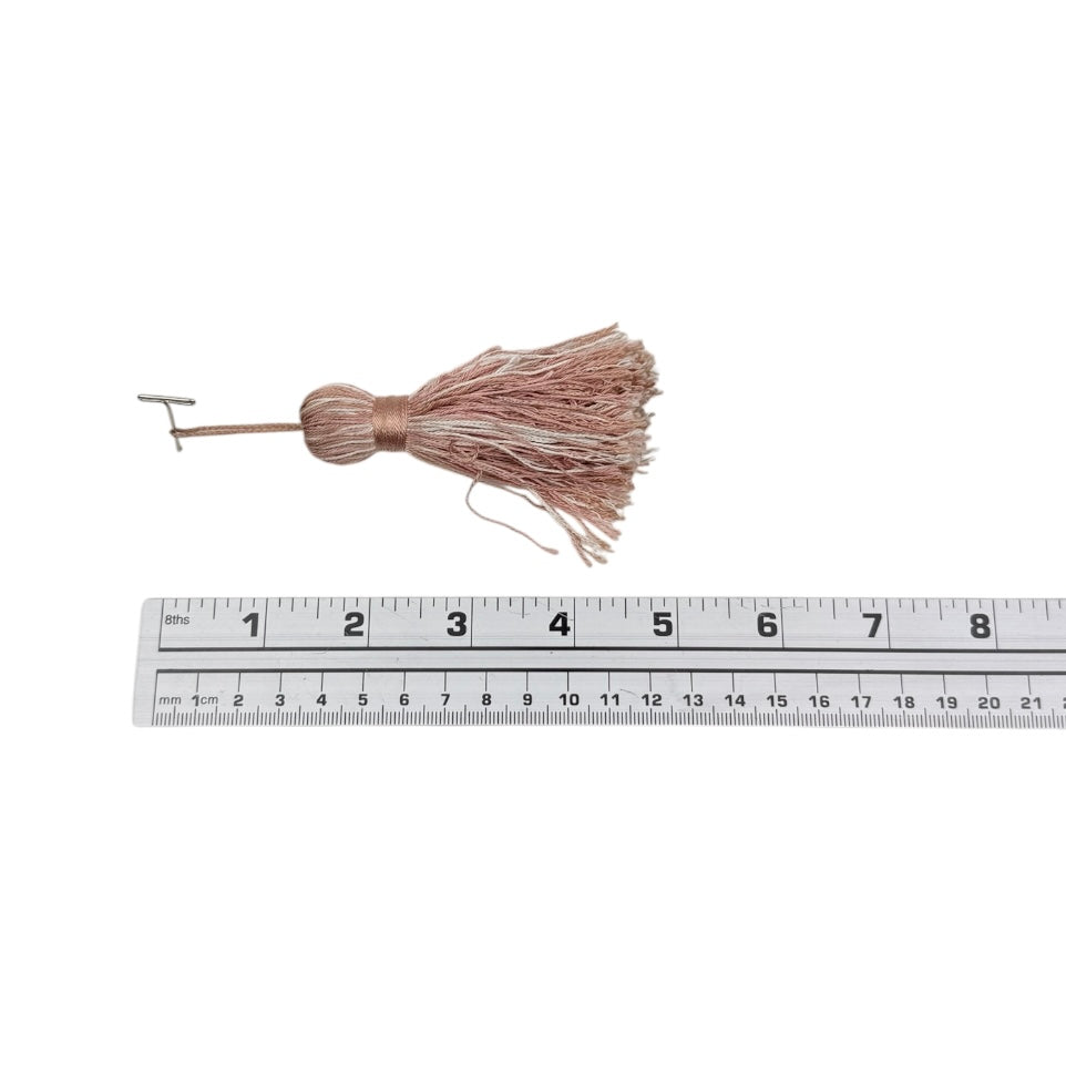 Decorative 3 1/2” Tassel - Ivory/Pink/Peach
