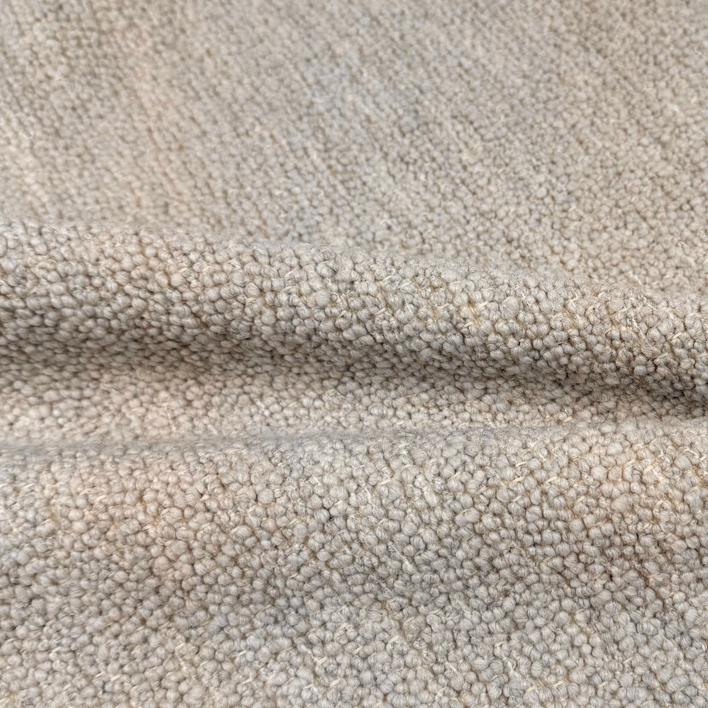 Boucle Wool Upholstery Remnant - Greige/Ivory