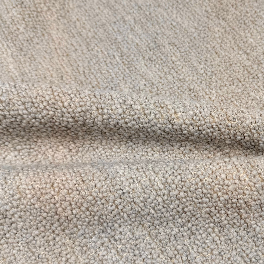 Boucle Wool Upholstery Remnant - Greige/Ivory