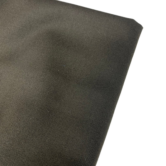 Wool Twill Suiting -Remnant - Dark Olive Green