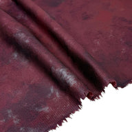 Distressed Coated Stretch Twill Canvas - Wine