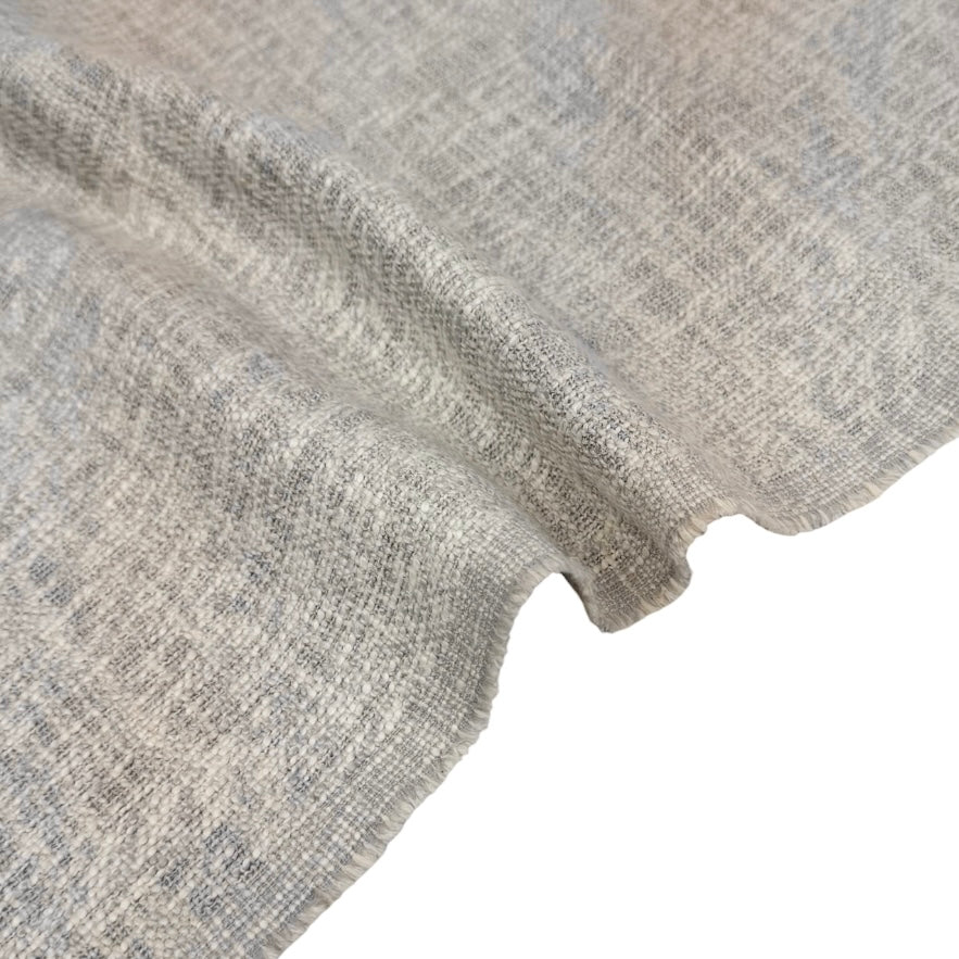 Woven Upholstery Remnant - Ivory/Grey
