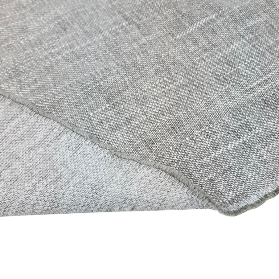Chenille Upholstery Remnant - White/Grey