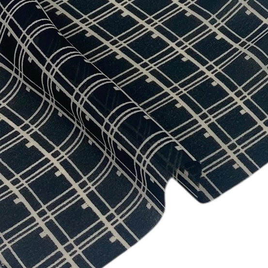 Patterned Polyester Georgette - Black/Beige