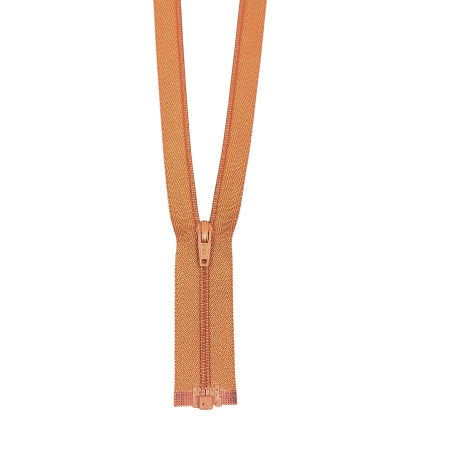 Coil One-Way Open End Zipper 27.5” - Orange