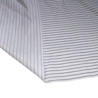 Striped Printed Cotton - White/Grey