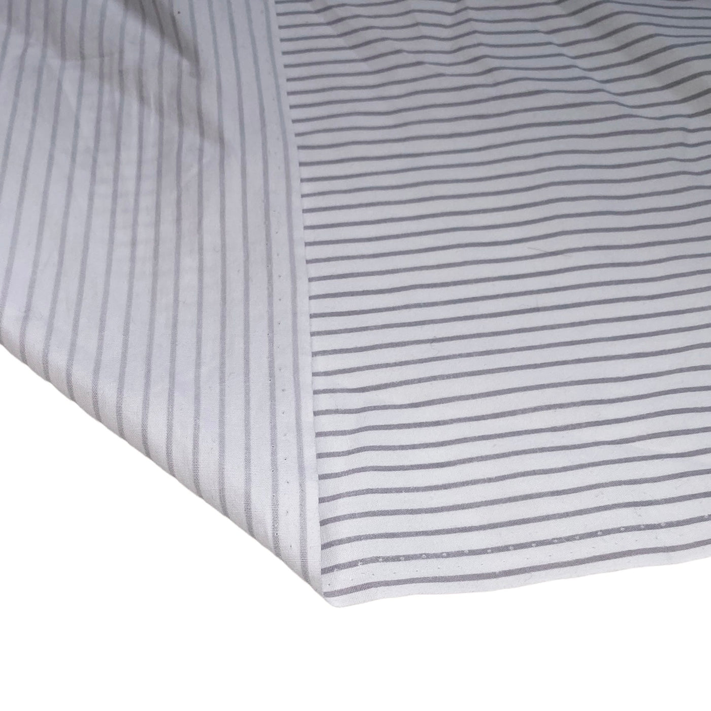 Striped Printed Cotton - White/Grey
