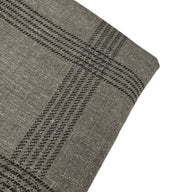 Plaid Cotton Blend Upholstery Remnant - Grey/Black