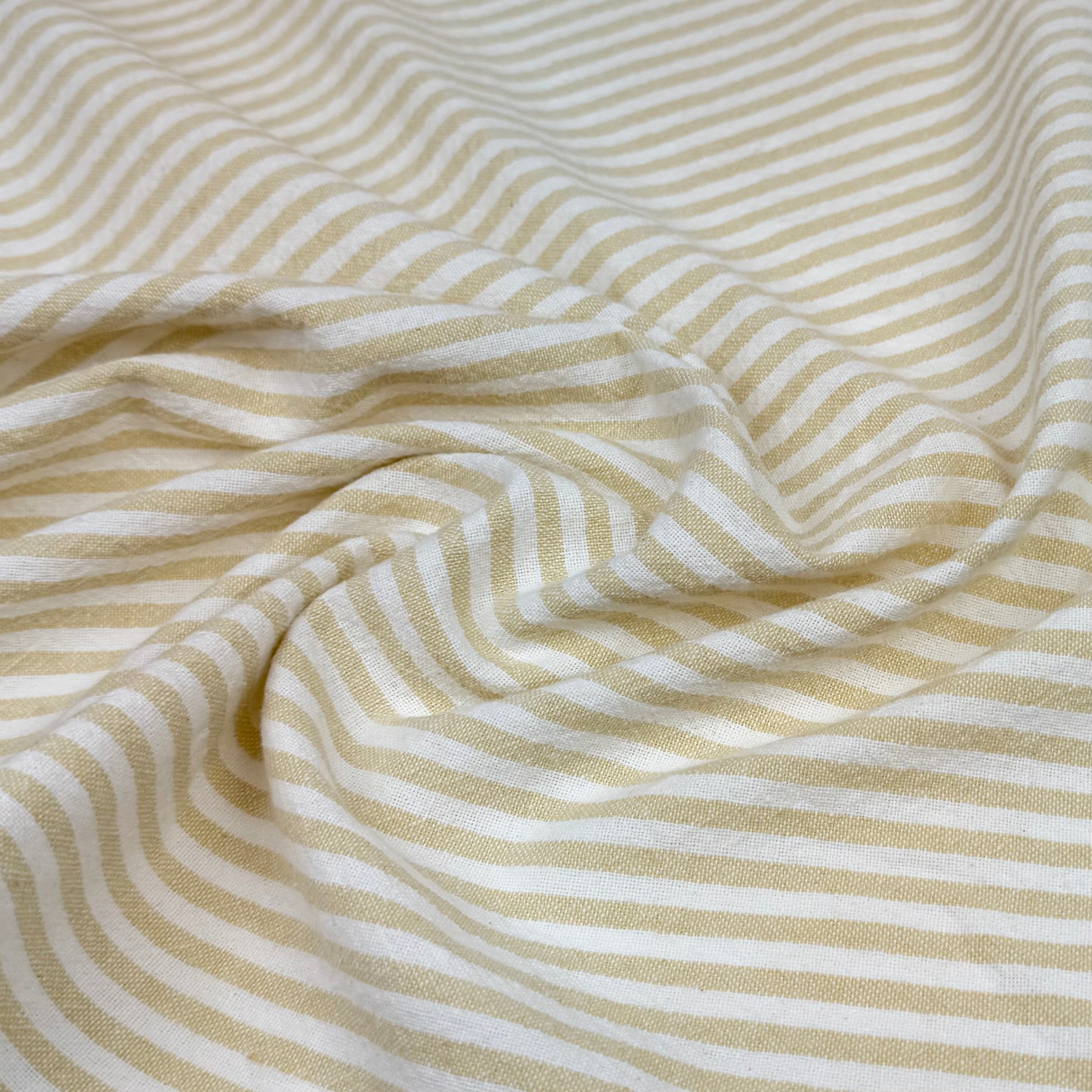 Striped Organic Cotton - Yellow/White