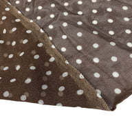 Printed Stretch Mesh - Polka Dot - Brown/White
