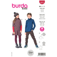 Burda Kids 9272 - Top, Dress – with Roll Neck Collar Sewing Pattern