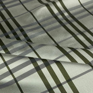 Plaid Silk/Polyester - Green / Black - Remnant