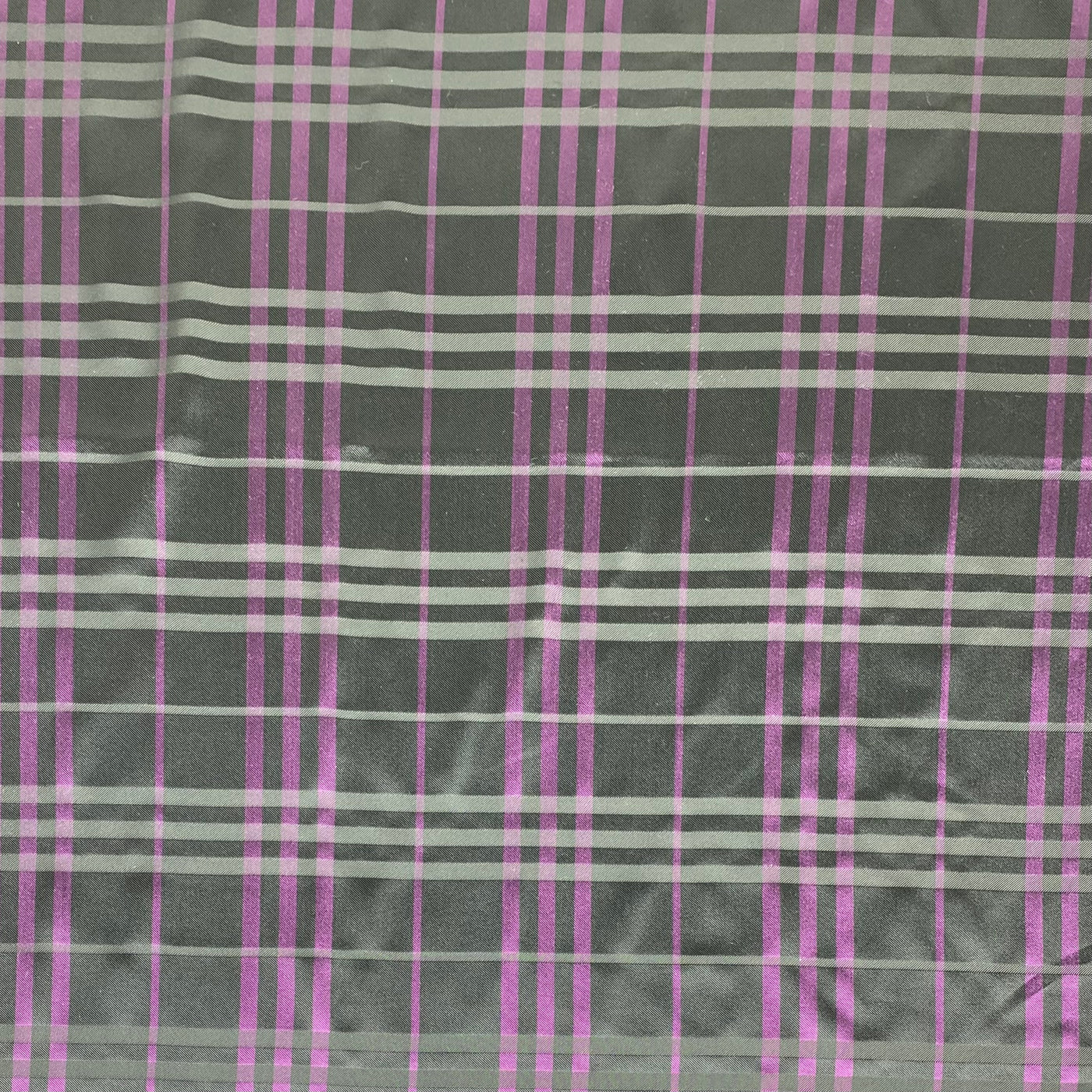 Plaid Polyester - Black / Purple - Remnant