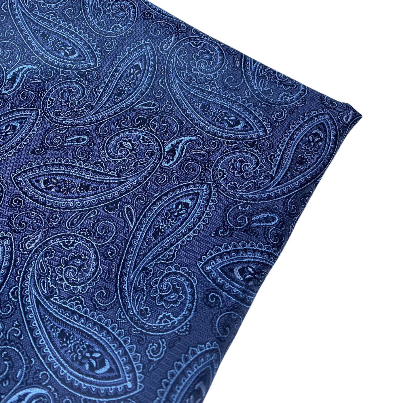 Paisley Silk/Polyester Jacquard - Blue