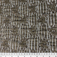 Stretch Floral Lace - Brown/Brown Glitter