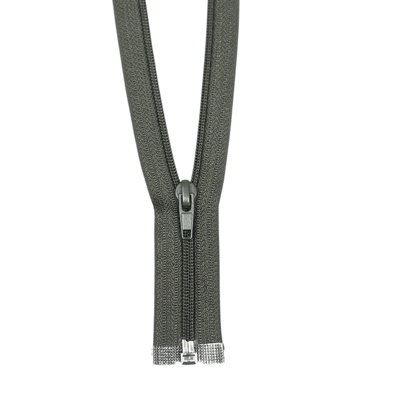 Coil One-Way Open End Zipper 20” - Khaki Green