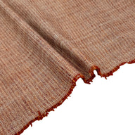 Woven Upholstery Remnant - Ivory/Rust/Orange