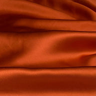 Mulberry Silk Charmeuse Satin - Deep Orange