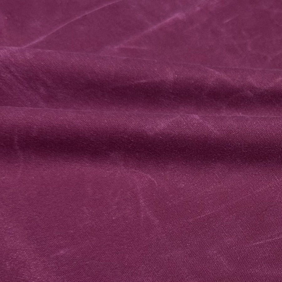 Waxed Cotton Canvas 13oz - Berry