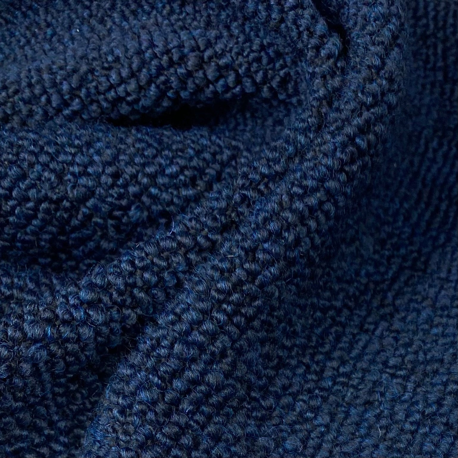 Boucle Upholstery Designer Remnant  - Blue