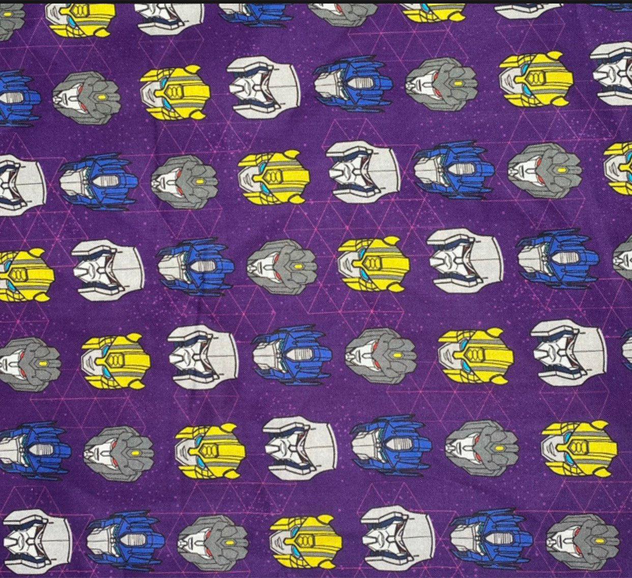 Printed Quilting Cotton Transformers Remnant - Purple