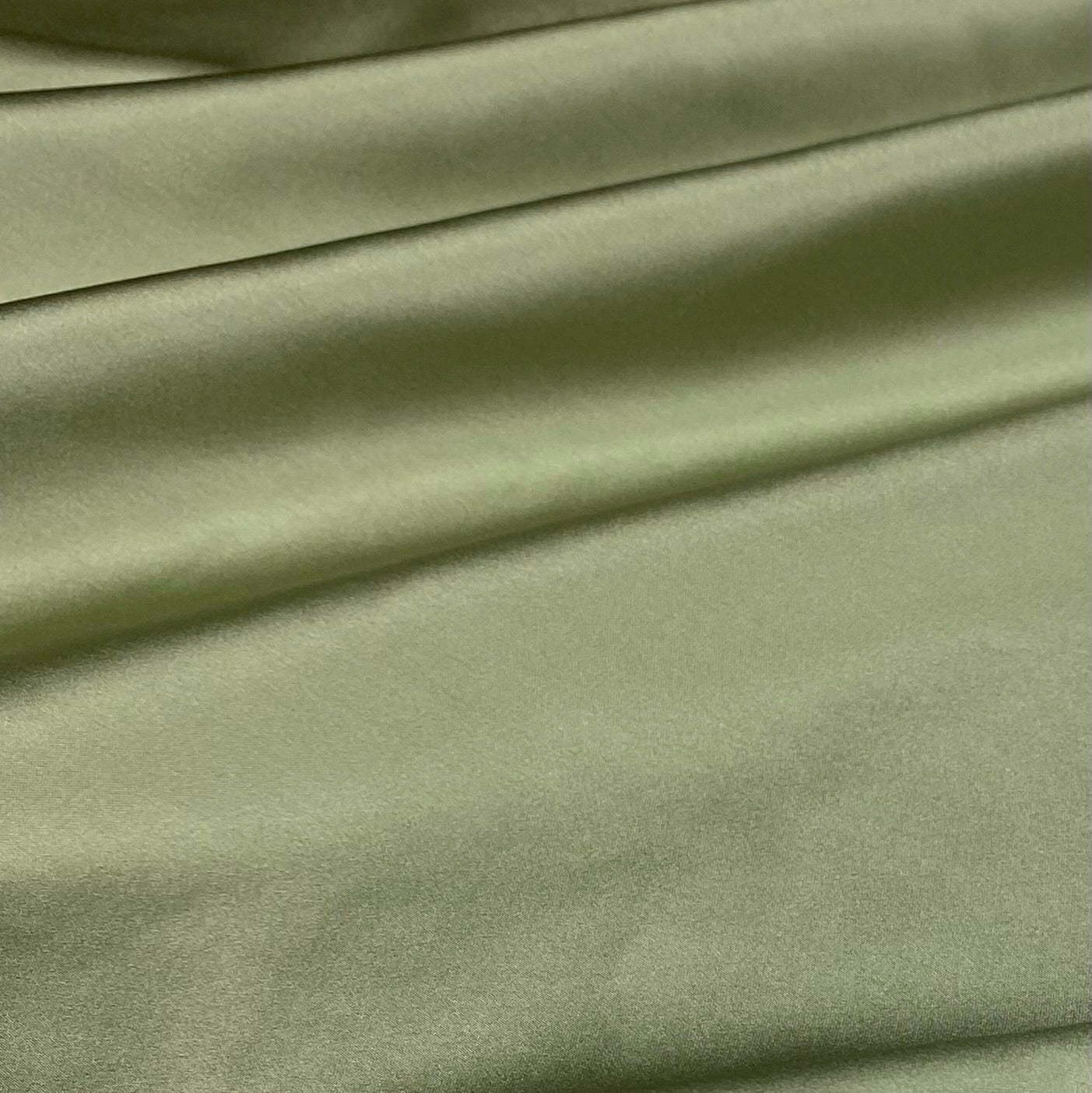 Mulberry Silk Charmeuse Satin - Mist Green